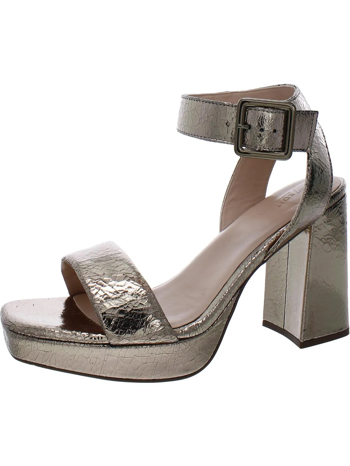 Jaselle Womens Leather Ankle Strap Heels