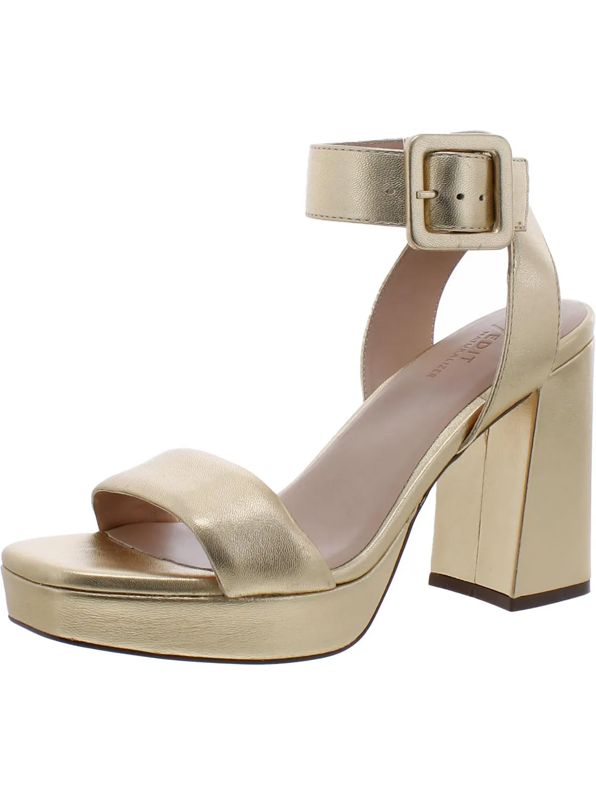 Jaselle Womens Leather Ankle Strap Heels