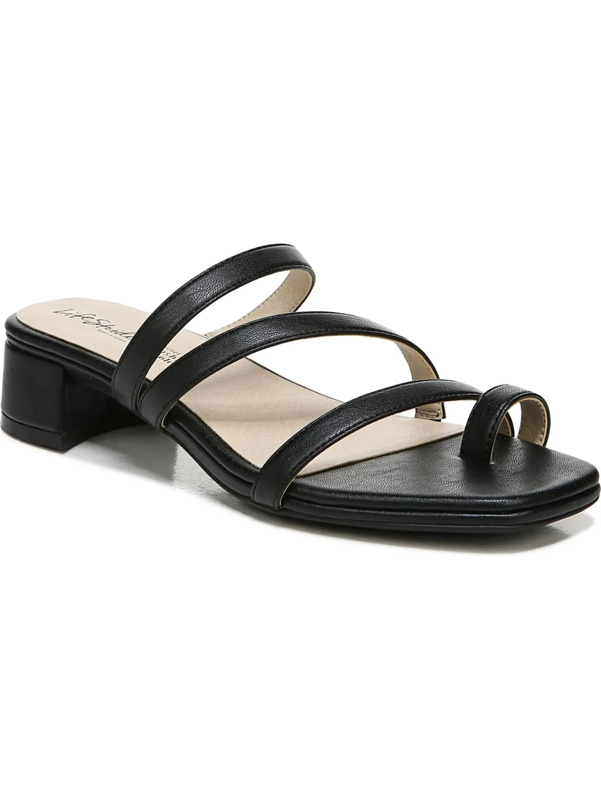 Jasmine Womens Glitter Toe Loop Heels