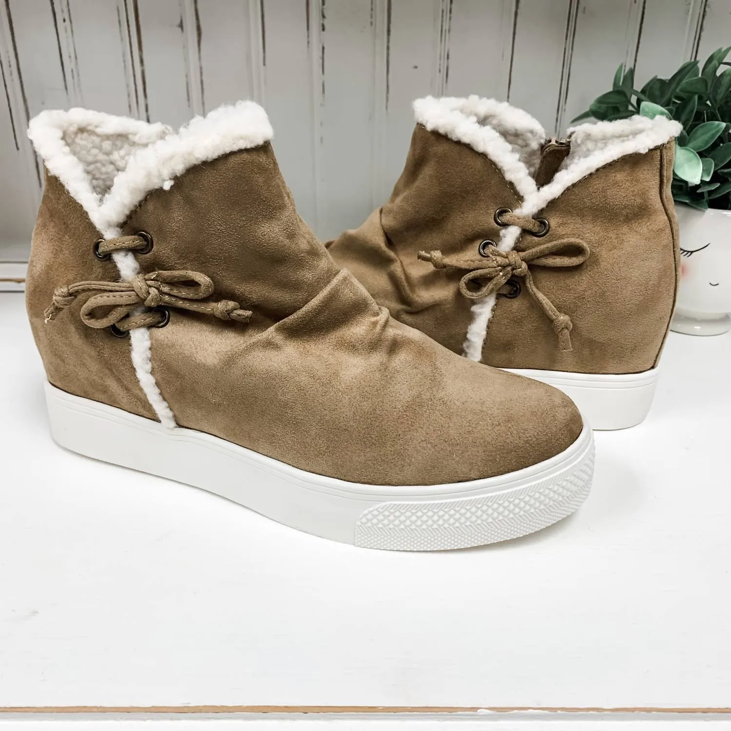 Jayden Women's Wedge Bootie In Taupe