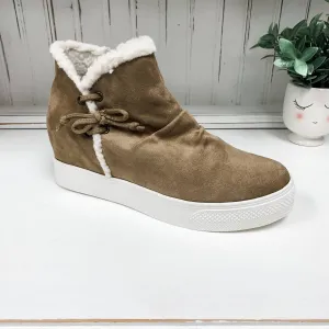 Jayden Women's Wedge Bootie In Taupe