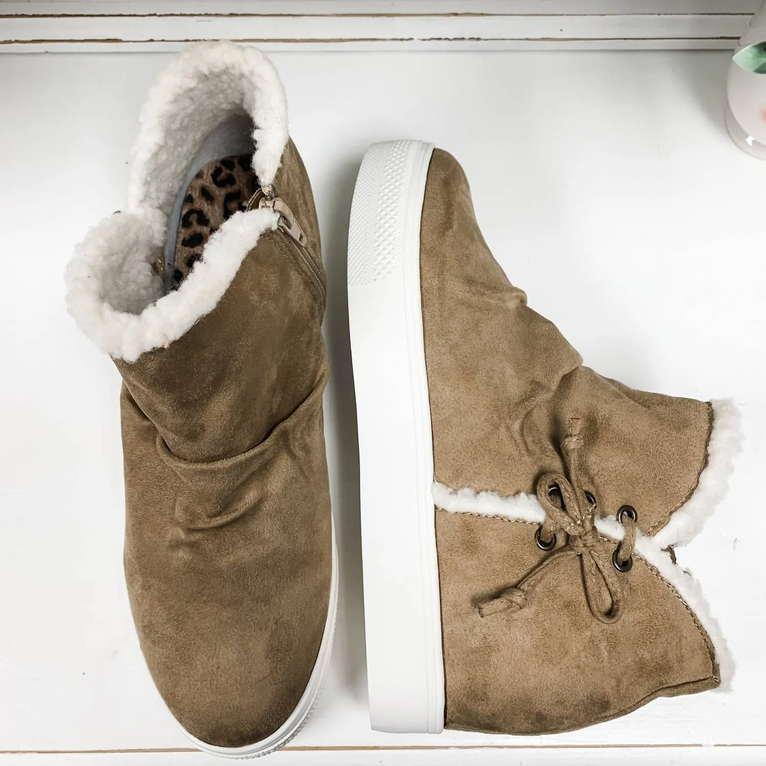 Jayden Women's Wedge Bootie In Taupe