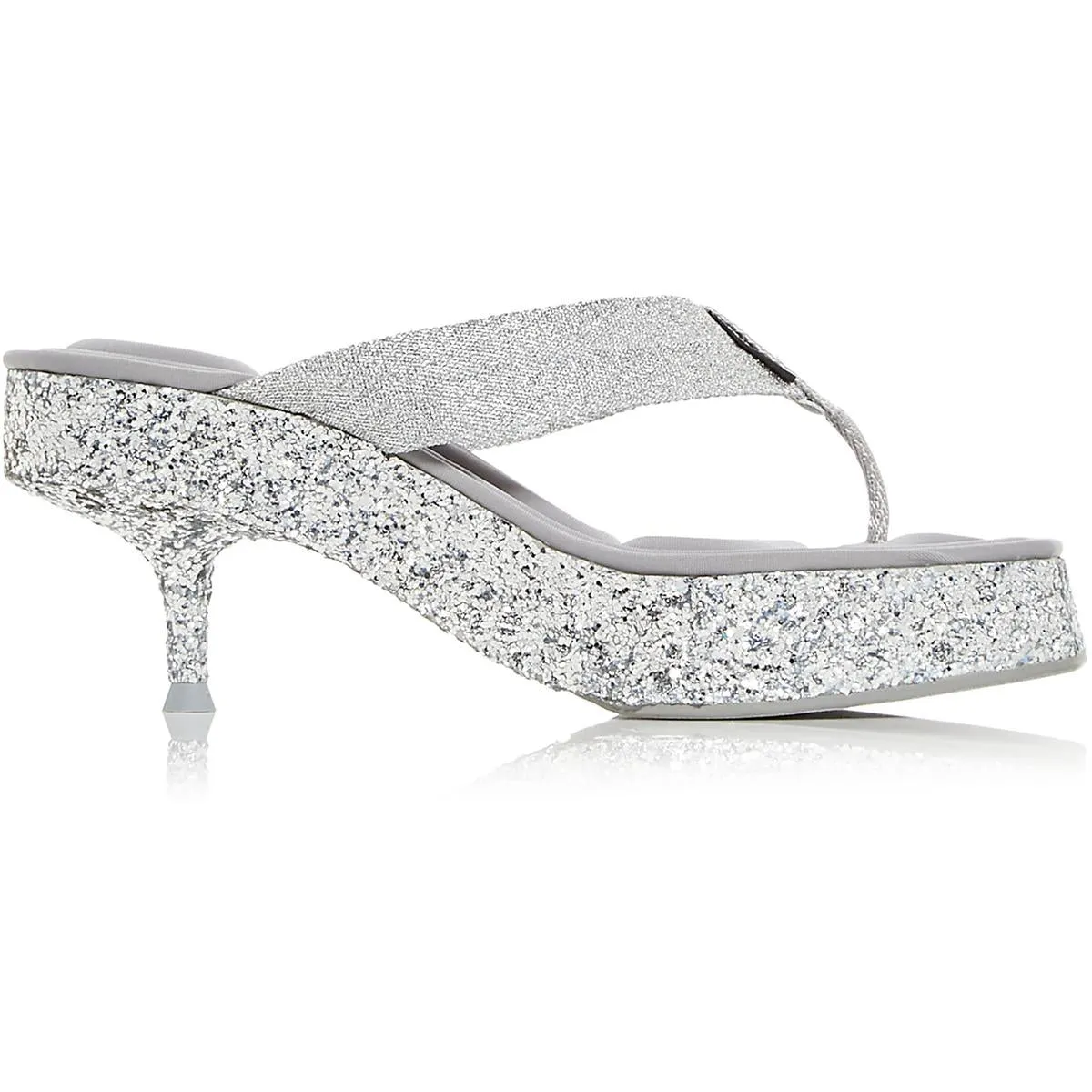 Jessica Womens Metallic Glitter Heels
