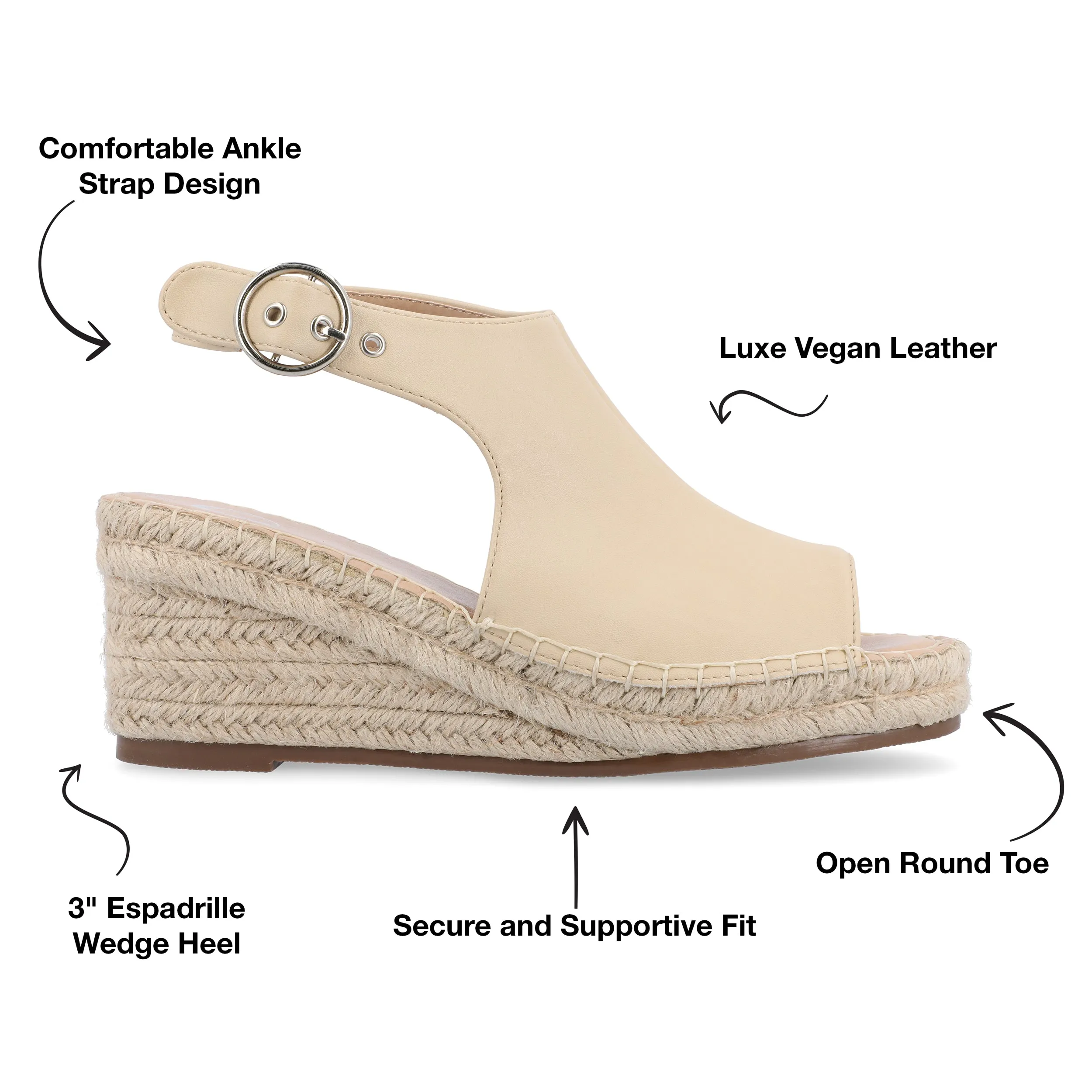 Journee Women's Crew Wedge Sandal