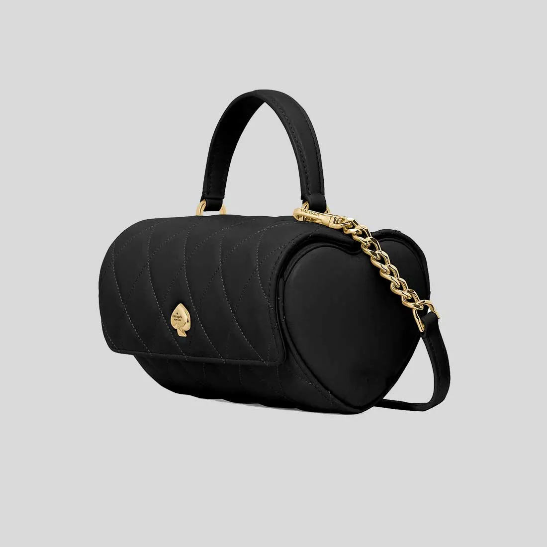 Kate Spade Bags KATE SPADE Heart Barrel Quilted Crossbody Bag Black KK175