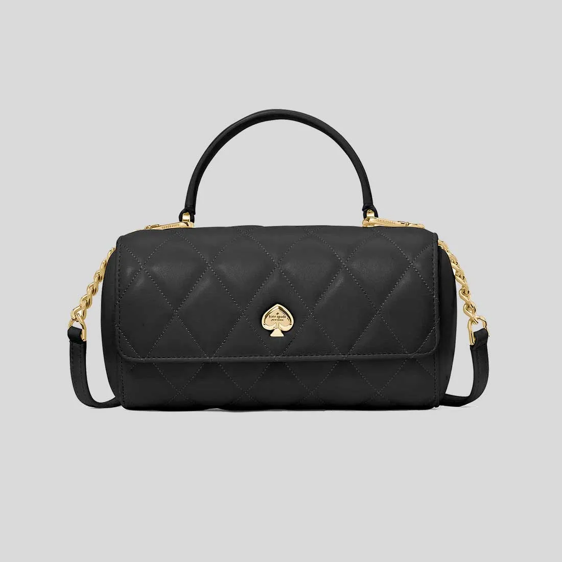 Kate Spade Bags KATE SPADE Heart Barrel Quilted Crossbody Bag Black KK175