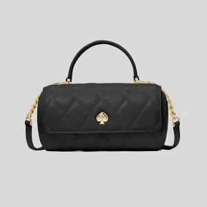 Kate Spade Bags KATE SPADE Heart Barrel Quilted Crossbody Bag Black KK175