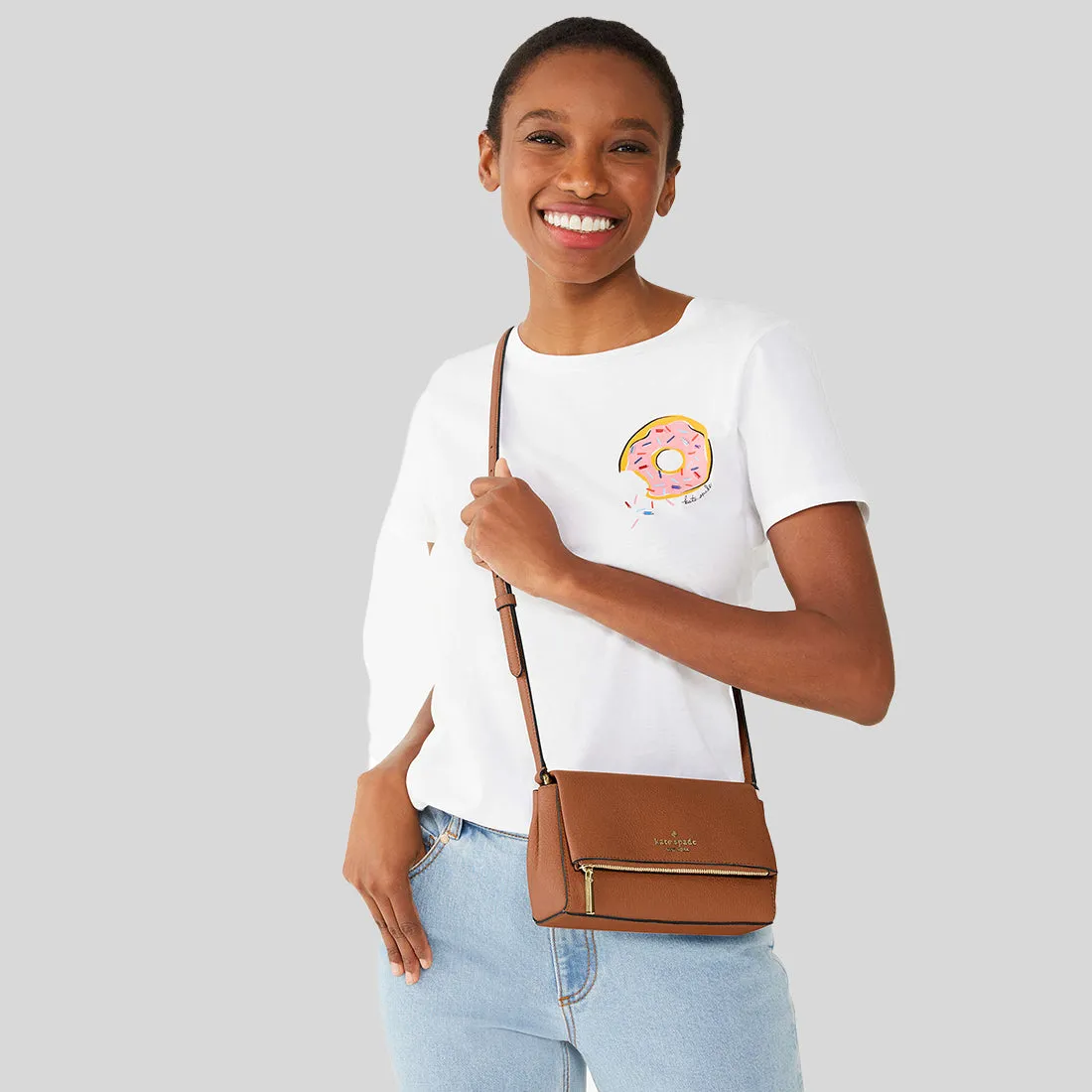 Kate Spade Bags KATE SPADE Leila Mini Zip Crossbody Warm Gingerbread KE487