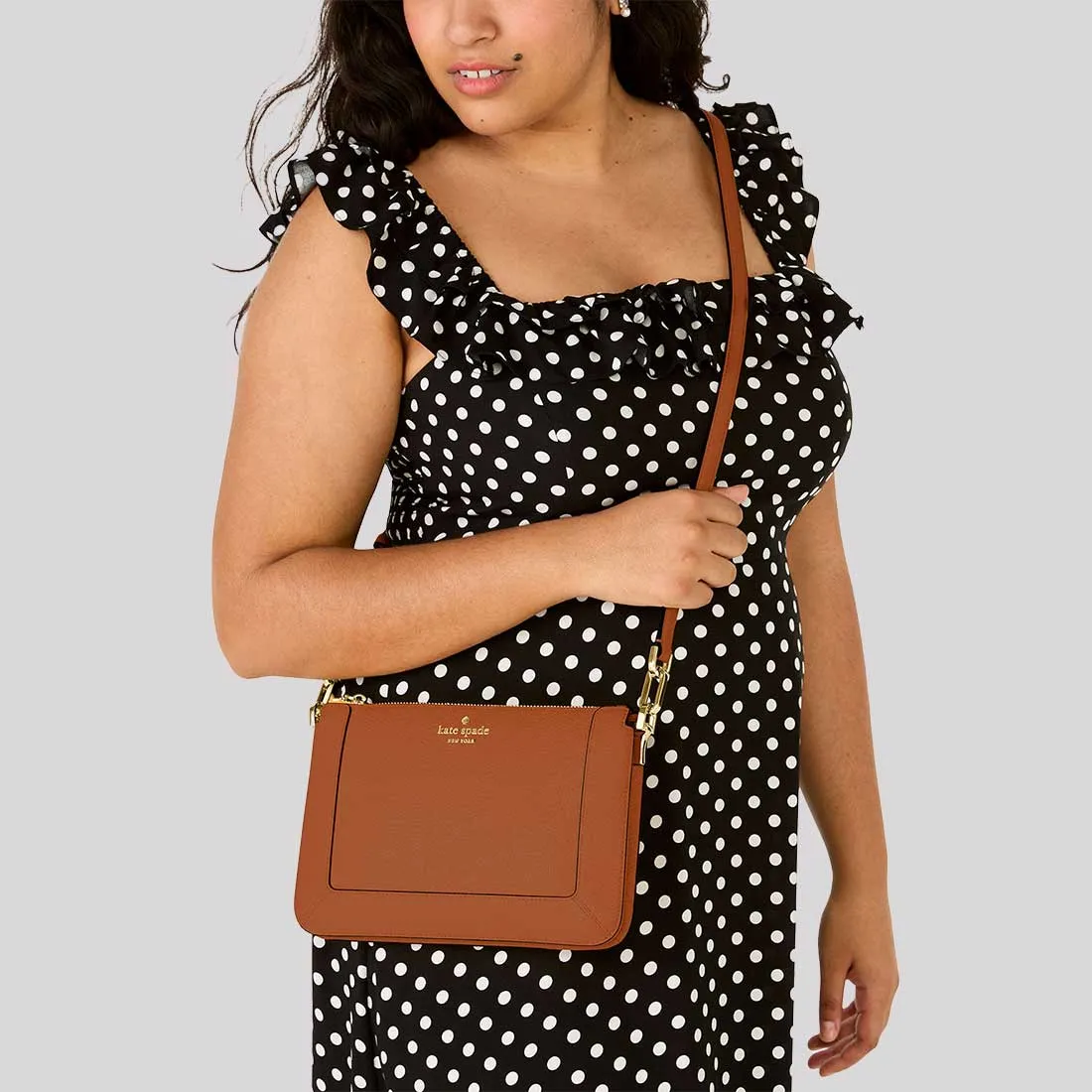 Kate Spade Bags KATE SPADE Lena Double Compartment Crossbody Bag Warm Gingerbread KH430