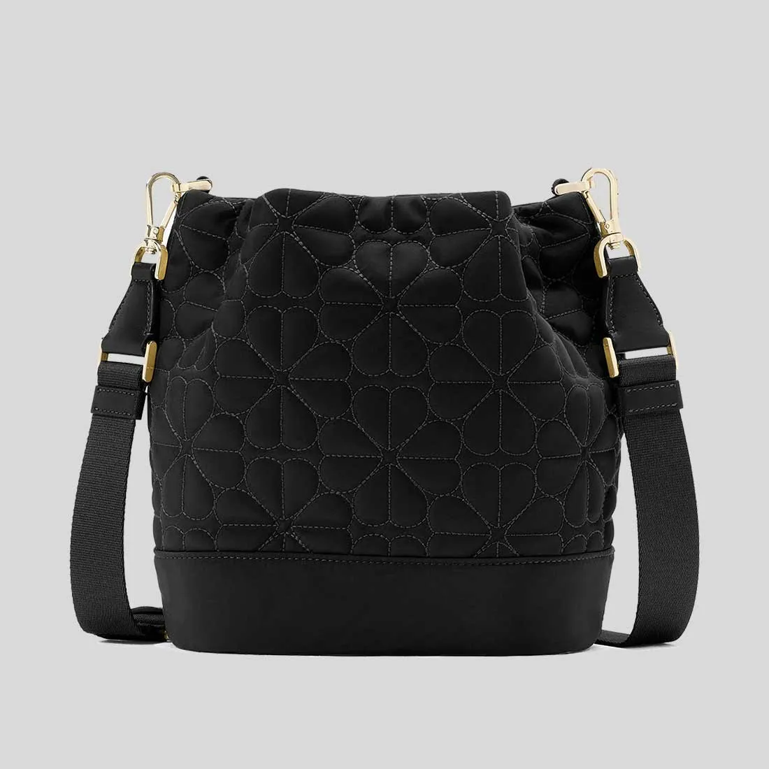 Kate Spade Bags KATE SPADE Spade Flower Quilted Fabric Bucket Bag Black KK076