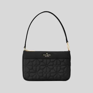 Kate Spade Bags KATE SPADE Spade Flower Quilted Fabric Convertible Wristlet Black KK255