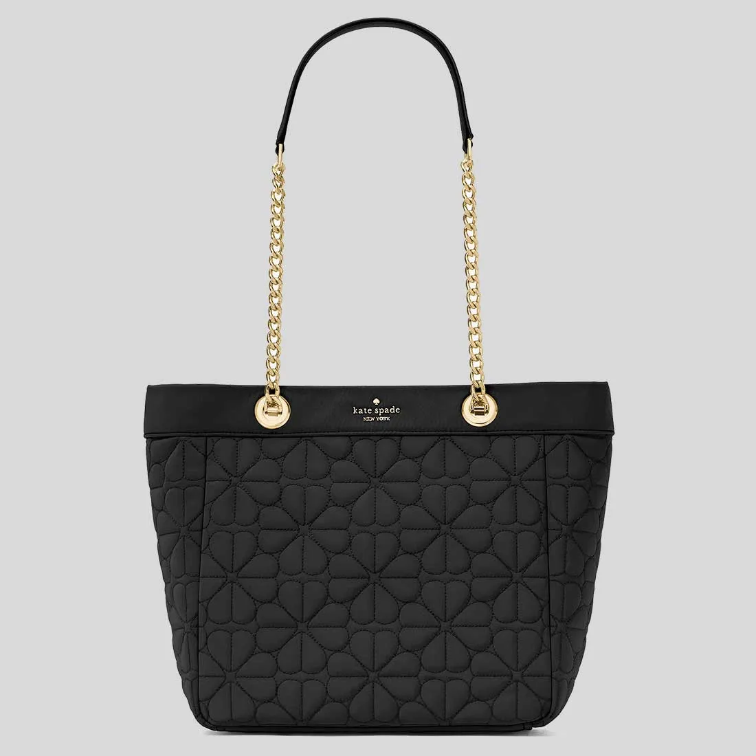 Kate Spade Bags KATE SPADE Spade Flower Quilted Fabric Medium Tote Black KK156