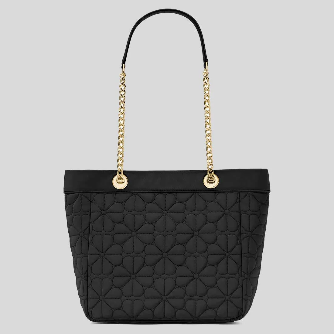 Kate Spade Bags KATE SPADE Spade Flower Quilted Fabric Medium Tote Black KK156