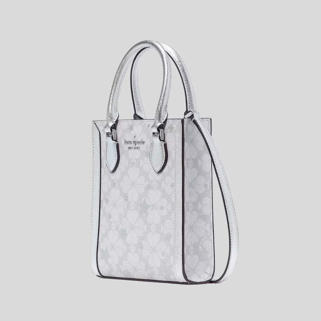 Kate Spade Bags KATE SPADE Spade Flower Star Toss Small Tote Platinum Grey Multi KJ957