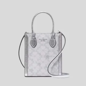 Kate Spade Bags KATE SPADE Spade Flower Star Toss Small Tote Platinum Grey Multi KJ957