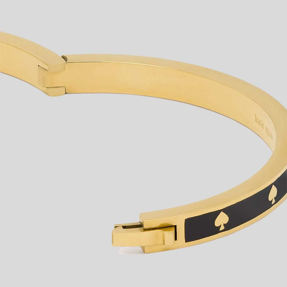 Kate Spade Bags KATE SPADE Spot The Spade Enamel Hinged Bangle Black KJ727