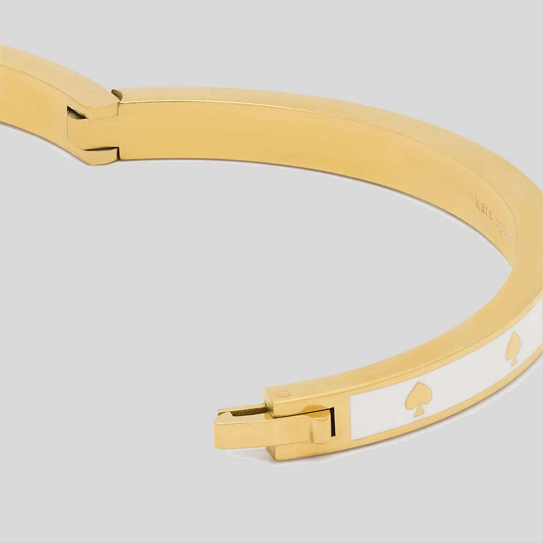Kate Spade Bags KATE SPADE Spot The Spade Enamel Hinged Bangle White KJ727