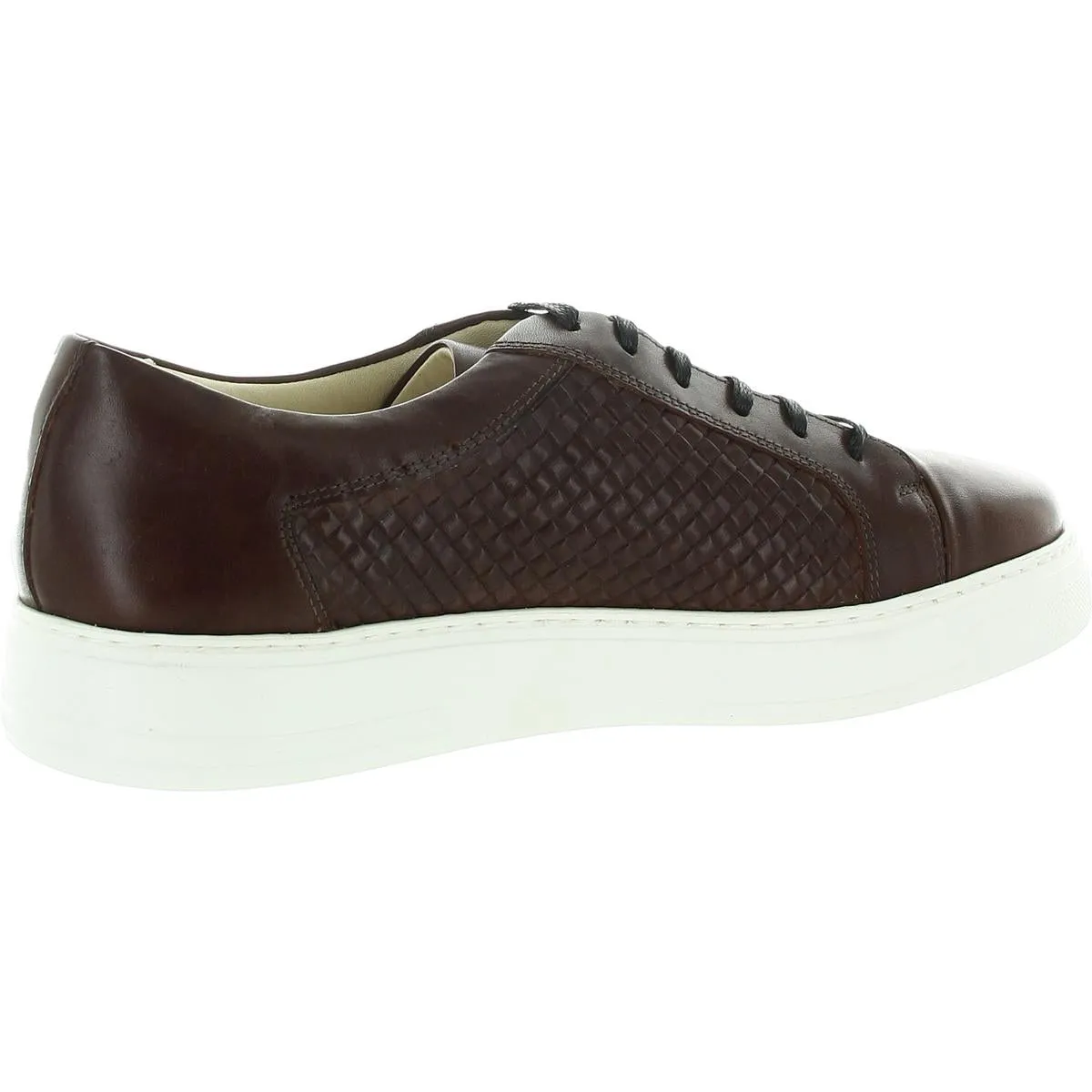 King Street Mens Faux Leather Lace-Up Derby Shoes