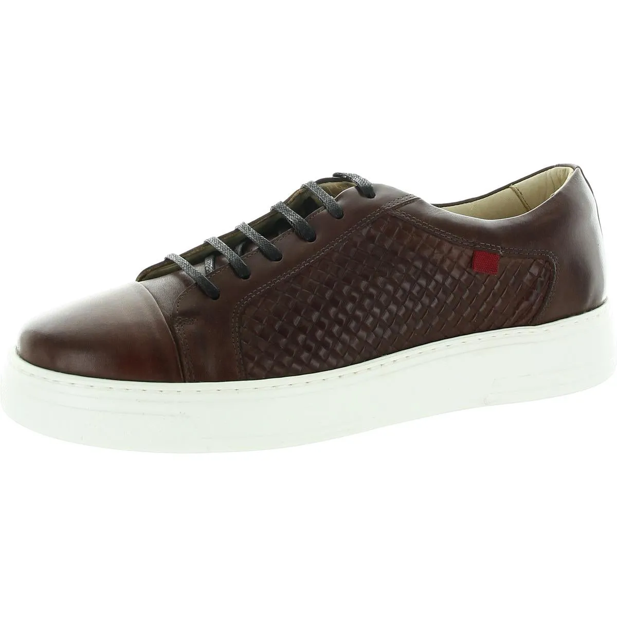 King Street Mens Faux Leather Lace-Up Derby Shoes