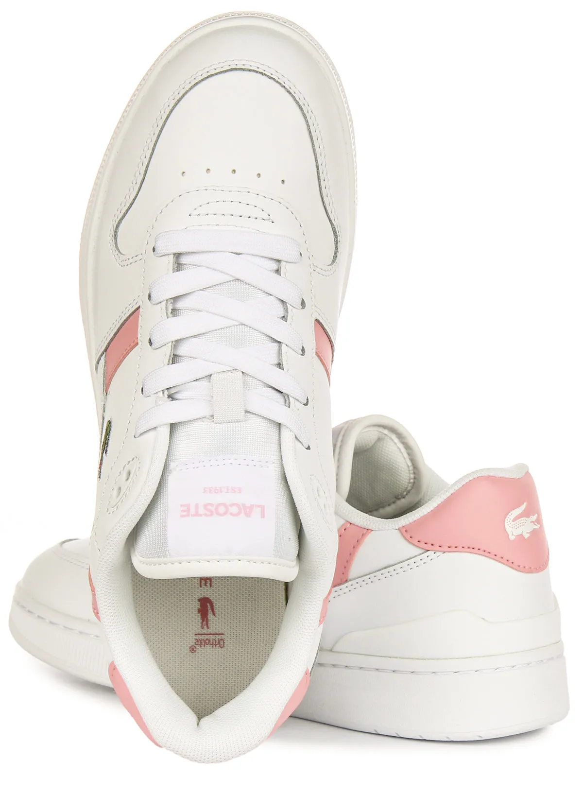 Lacoste T Clip Set In White Pink For Women Shoes Lacoste