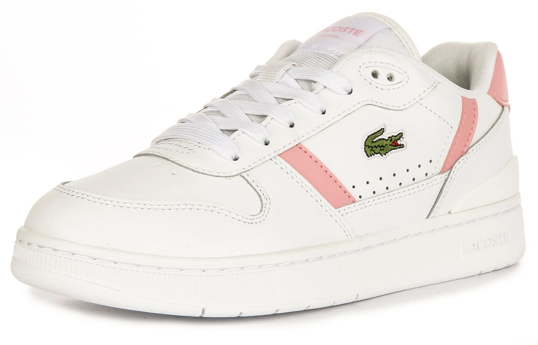 Lacoste T Clip Set In White Pink For Women Shoes Lacoste