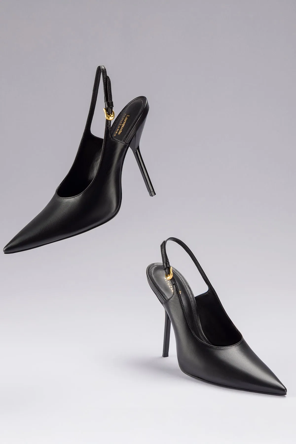 Larroudé x Altuzarra Pump In Black Leather
