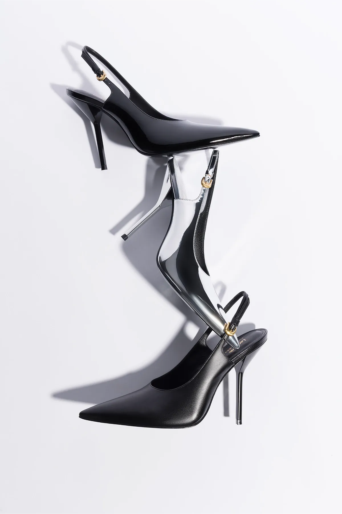 Larroudé x Altuzarra Pump In Black Patent Leather