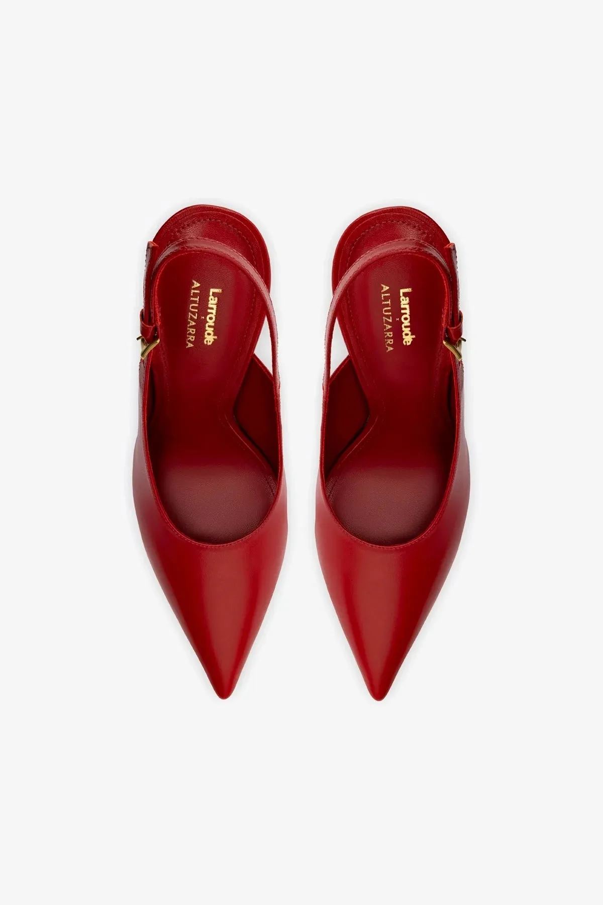 Larroudé x Altuzarra Pump In Blood Red Leather