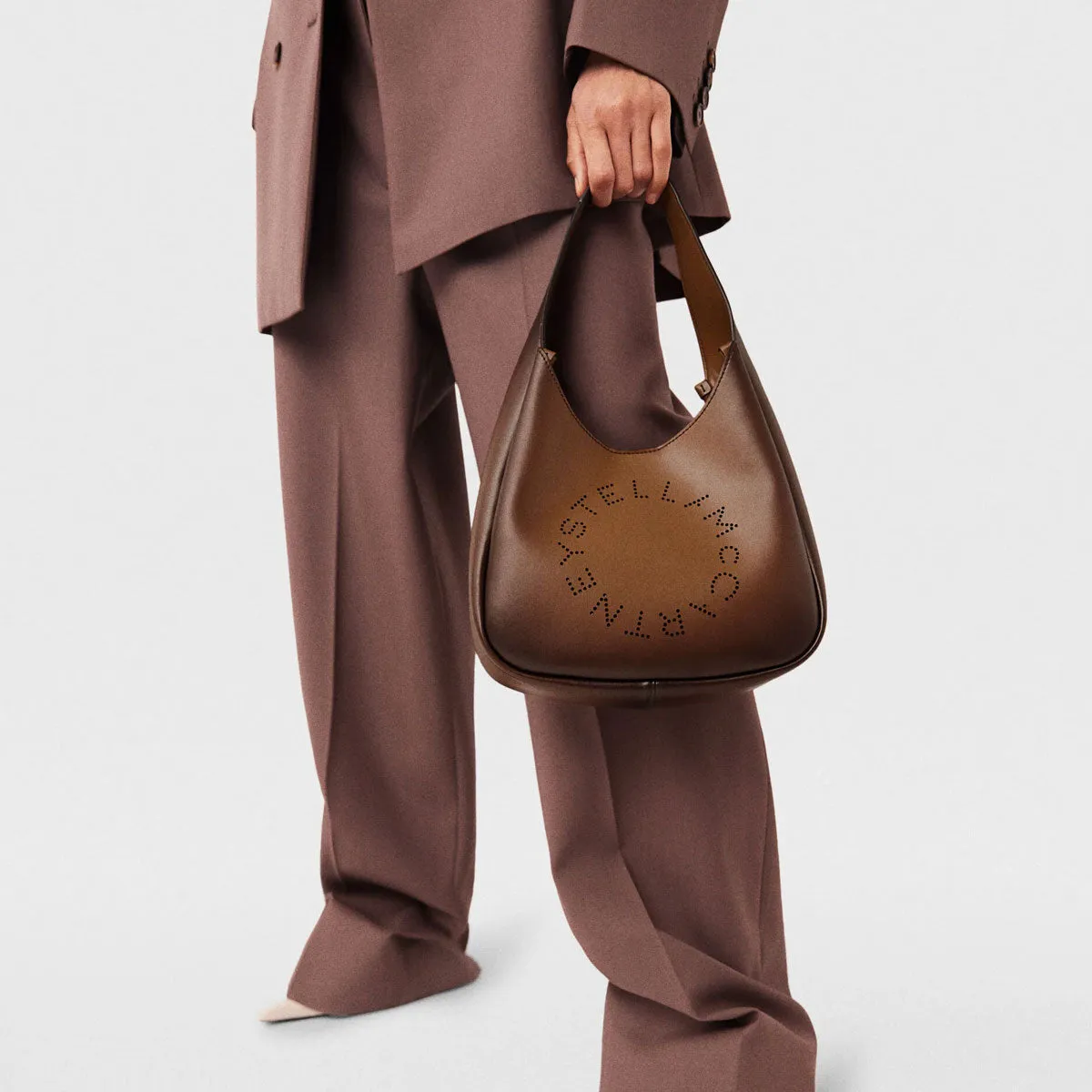 Logo Hobo Small, Aged Brandy Bags_Stella Mccartney_Bags