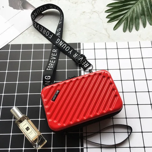 Luxury Hand Bags for Women 2020 New Suitcase Shape Totes Fashion Mini Luggage Bag Women Famous Brand Clutch Bag Mini Box Bag Fashion Nova Bags