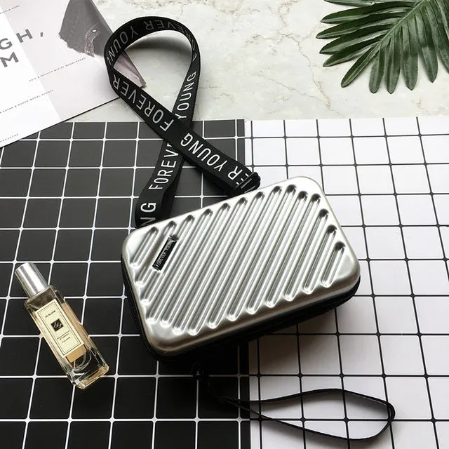Luxury Hand Bags for Women 2020 New Suitcase Shape Totes Fashion Mini Luggage Bag Women Famous Brand Clutch Bag Mini Box Bag Fashion Nova Bags