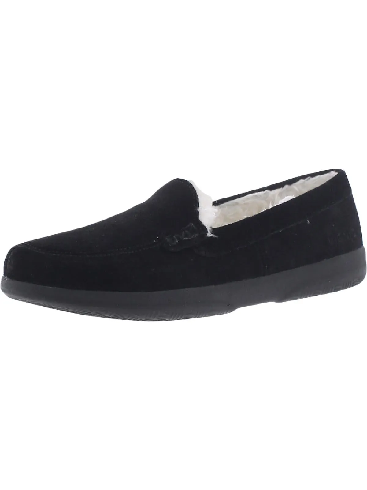 Lynez Womens Faux Fur Lined Loafer Slippers