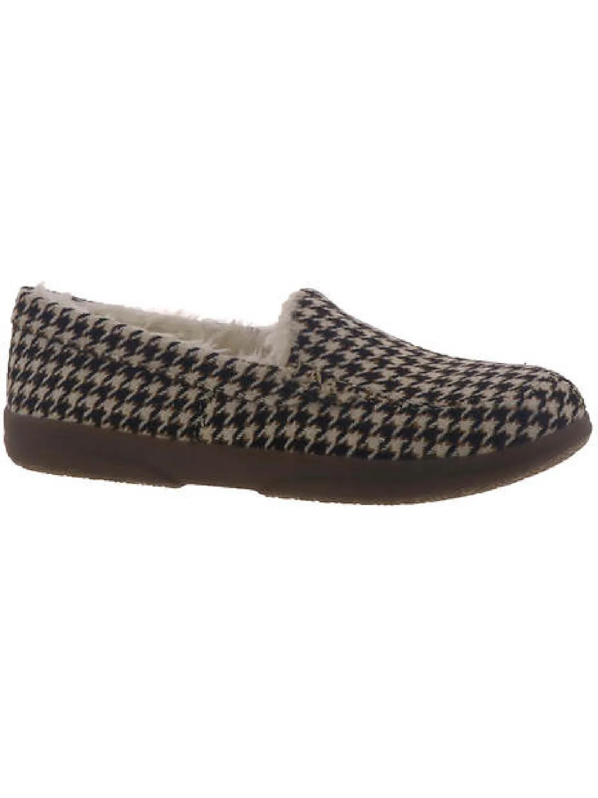 Lynez Womens Faux Fur Lined Loafer Slippers