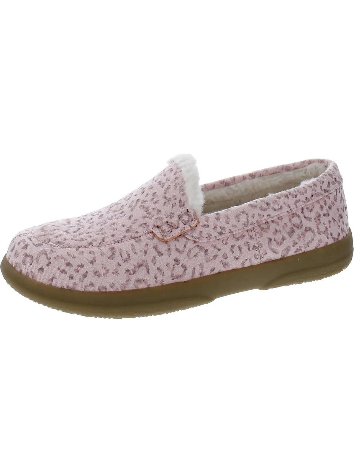 Lynez Womens Faux Fur Lined Loafer Slippers