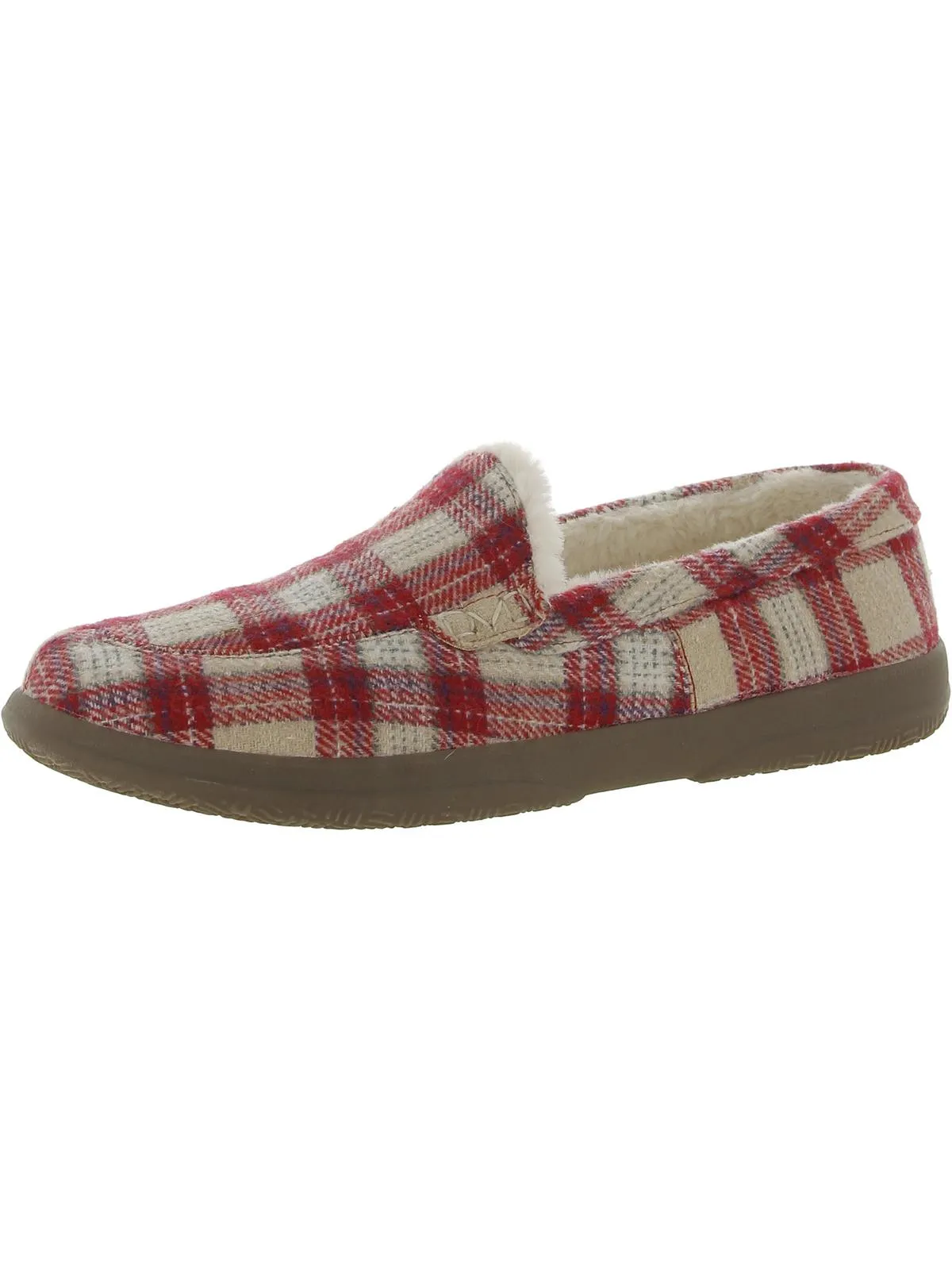 Lynez Womens Faux Fur Lined Loafer Slippers