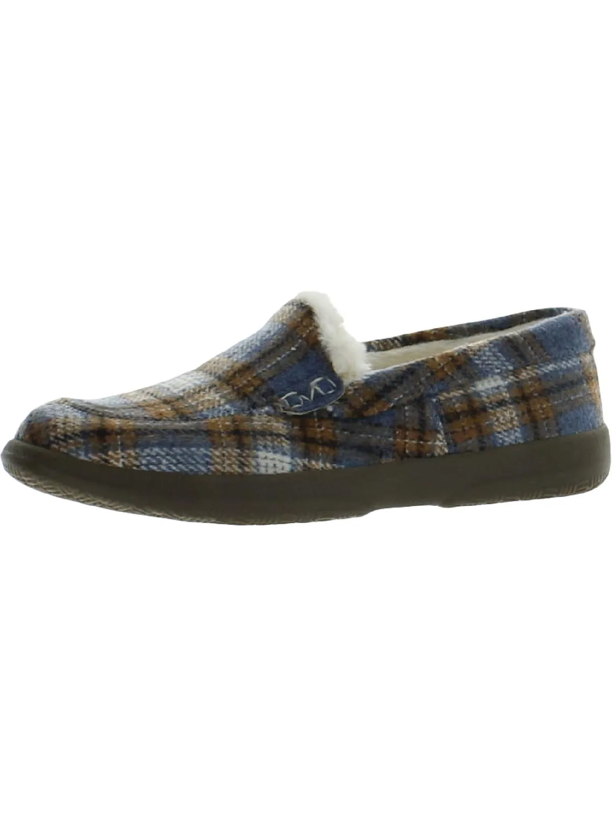 Lynez Womens Faux Fur Lined Loafer Slippers