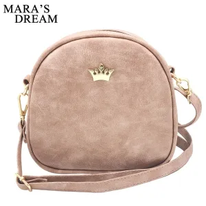 Mara's Dream 2019 Fashion Women Handbag Messenger Bags PU Leather Shoulder Bag Lady Crossbody Mini Bag Female Crown Evening Bags Fashion Nova Bags