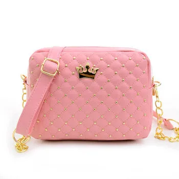 Mara's Dream Small Women Bag Fashion Handbag With Crown Mini Rivet Shoulder Bag Women Messenger Bag 2019 Hot Sale Fashion Nova Bags