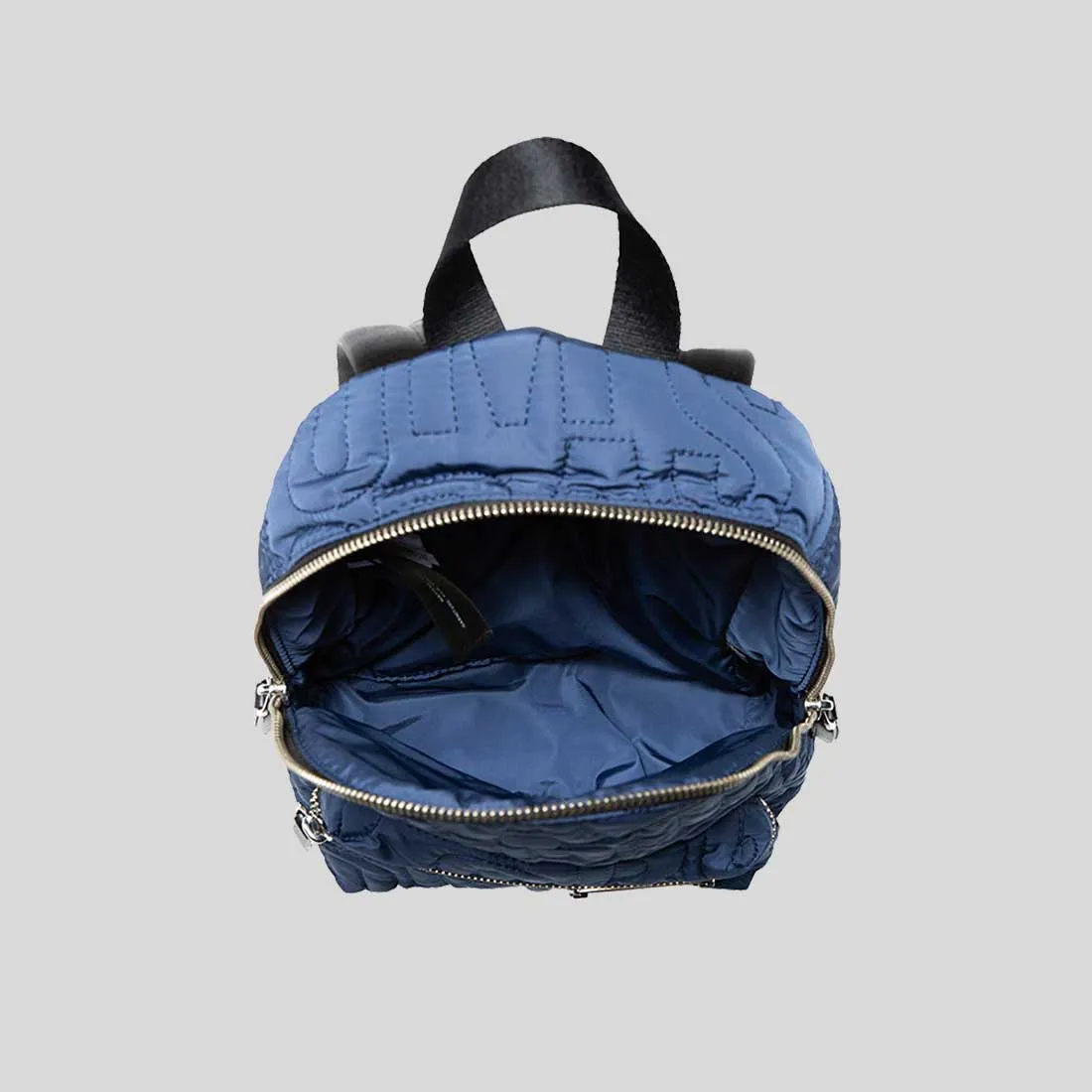 Marc Jacobs Bags MARC JACOBS Nylon Jumbled Logo Small Backpack Azure Blue 4S4HBP002H02