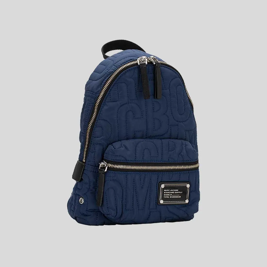 Marc Jacobs Bags MARC JACOBS Nylon Jumbled Logo Small Backpack Azure Blue 4S4HBP002H02