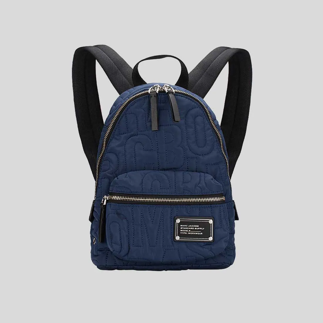 Marc Jacobs Bags MARC JACOBS Nylon Jumbled Logo Small Backpack Azure Blue 4S4HBP002H02
