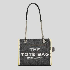 Marc Jacobs Bags MARC JACOBS The Denim Chain Small Tote Bag Black Wash 2F4HTT029H05