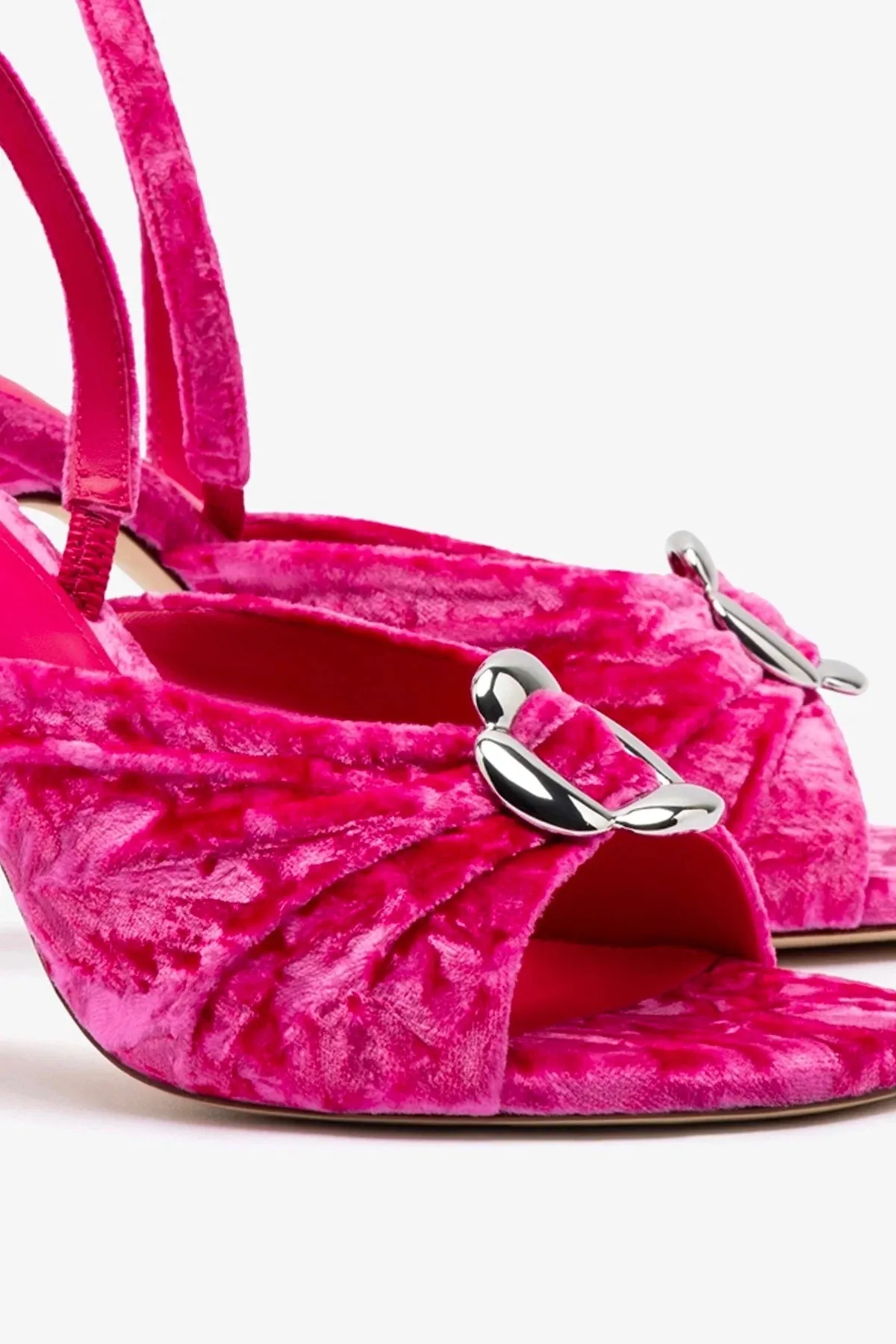 Mayfair Sandal In Pink Velvet