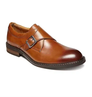 Men's Anders Monk Strap Shoes In Dark Tan