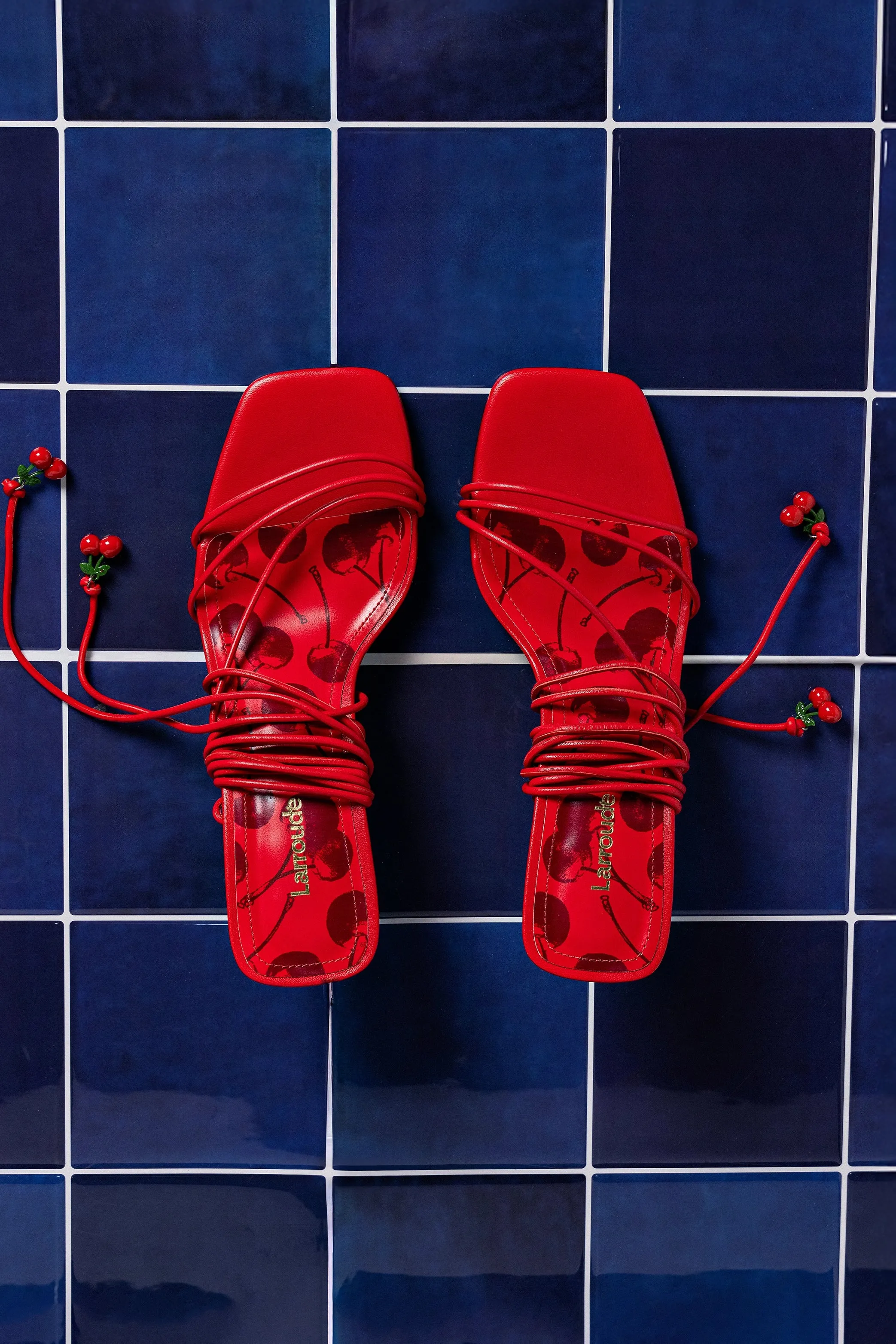 Nadia Sandal In Scarlet Leather