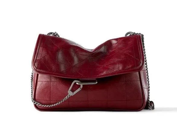 New Rhombus Black Rock Soft Single Shoulder Oblique Span Chain Bag Luxury Handbags for Woman 2020 PU Leather Messenger Bag Fashion Nova Bags