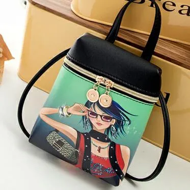 New Women's Mobile Phone Bag Cartoon Female Messenger Shoulder Bags Crossbody Cute Fashion Leather Bags Mini Bear Handbags Fashion Nova Bags