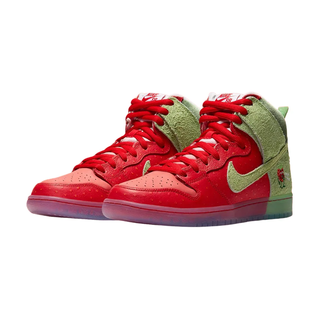 Nike Dunk Hi Strawberry Cough Regular Box University Spanich Green White Nike Dunk