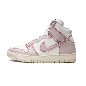 Nike Dunk High 1985 Barely Rose Denim Light Pink White Red Nike Dunk