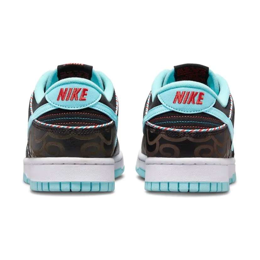 Nike Dunk Low Barber Shop Black Teal Blue Vast Grey White Nike Dunk